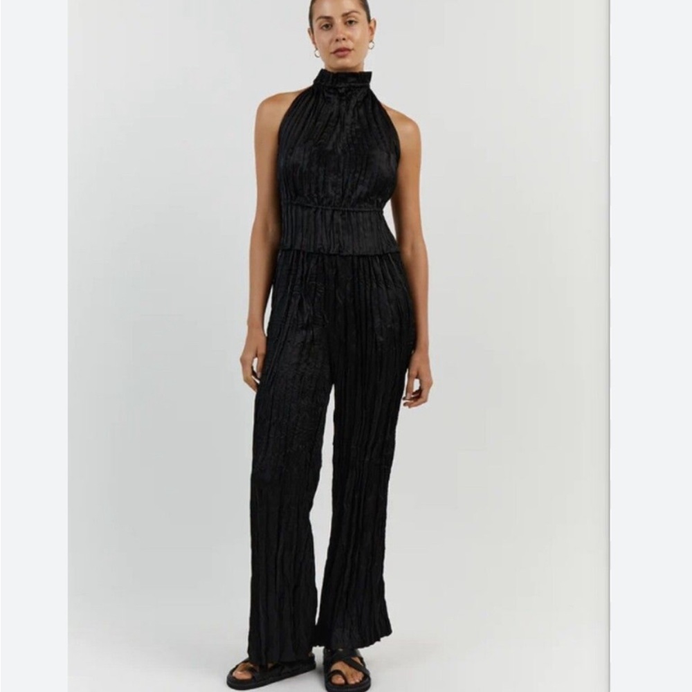 DISSH Cori Black Crinkle Pants NWT